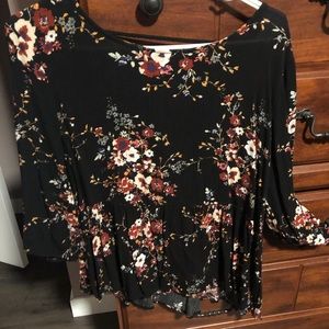 Women’s Floral Peplum Top